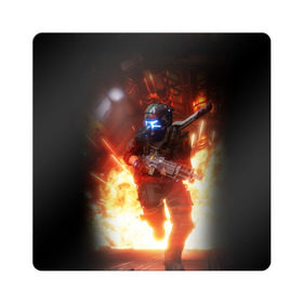 Магнит виниловый Квадрат с принтом Titanfall в городе Новоалтайск, полимерный материал с магнитным слоем | размер 9*9 см, закругленные углы | мех | мехи | пилот | пилоты | спектр | спектры | титан