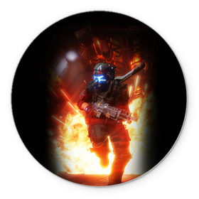 Коврик круглый с принтом Titanfall в городе Новоалтайск, резина и полиэстер | круглая форма, изображение наносится на всю лицевую часть | мех | мехи | пилот | пилоты | спектр | спектры | титан