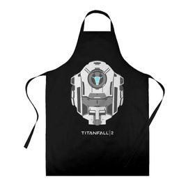 Фартук 3D с принтом Titanfall в городе Новоалтайск, 100% полиэстер | общий размер — 65 х 85 см, ширина нагрудника — 26 см, горловина — 53 см, длина завязок — 54 см, общий обхват в поясе — 173 см. Принт на завязках и на горловине наносится с двух сторон, на основной части фартука — только с внешней стороны | мех | мехи | пилот | пилоты | спектр | спектры | титан