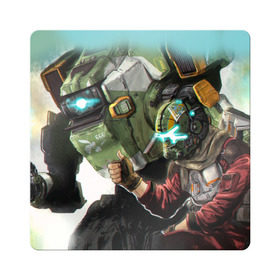 Магнит виниловый Квадрат с принтом Titanfall в городе Новоалтайск, полимерный материал с магнитным слоем | размер 9*9 см, закругленные углы | мех | мехи | пилот | пилоты | спектр | спектры | титан