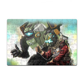 Пазл магнитный 126 элементов с принтом Titanfall в городе Новоалтайск, полимерный материал с магнитным слоем | 126 деталей, размер изделия —  180*270 мм | мех | мехи | пилот | пилоты | спектр | спектры | титан