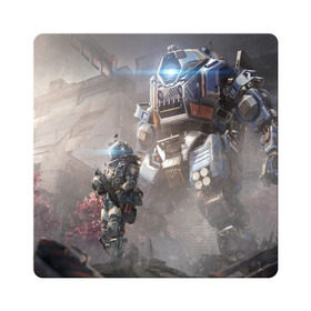 Магнит виниловый Квадрат с принтом Titanfall в городе Новоалтайск, полимерный материал с магнитным слоем | размер 9*9 см, закругленные углы | мех | мехи | пилот | пилоты | спектр | спектры | титан
