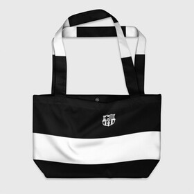 Пляжная сумка 3D с принтом FC Barcelona Black Collection в городе Новоалтайск, 100% полиэстер | застегивается на металлическую кнопку; внутренний карман застегивается на молнию. Стенки укреплены специальным мягким материалом, чтобы защитить содержимое от несильных ударов
 | black collection | fc | fc barcelona | fcb | fly emirates | ronaldo | барселона | зож | клуб | линии | месси | модные | мяч | реал мадрид | спорт | спортивные | тренды | футбол | футбольный клуб | эмблема