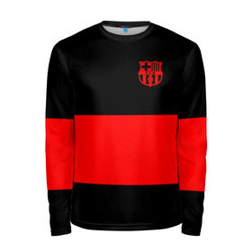 Мужской лонгслив 3D с принтом FC Barcelona Black Collection в городе Новоалтайск, 100% полиэстер | длинные рукава, круглый вырез горловины, полуприлегающий силуэт | black collection | fc | fc barcelona | fcb | fly emirates | ronaldo | барселона | зож | клуб | линии | месси | модные | мяч | реал мадрид | спорт | спортивные | тренды | футбол | футбольный клуб | эмблема