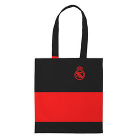 Сумка 3D повседневная с принтом Real Madrid Black Collection в городе Новоалтайск, 100% полиэстер | Плотность: 200 г/м2; Размер: 34×35 см; Высота лямок: 30 см | emirates | fc | real madrid | клуб | мяч | реал мадрид