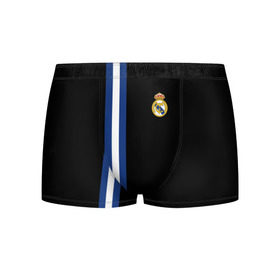 Мужские трусы 3D с принтом Real Madrid Line Collection в городе Новоалтайск, 50% хлопок, 50% полиэстер | классическая посадка, на поясе мягкая тканевая резинка | Тематика изображения на принте: emirates | fc | real madrid | клуб | мяч | реал мадрид