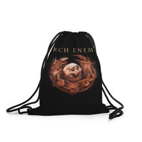 Рюкзак-мешок 3D с принтом Arch Enemy в городе Новоалтайск, 100% полиэстер | плотность ткани — 200 г/м2, размер — 35 х 45 см; лямки — толстые шнурки, застежка на шнуровке, без карманов и подкладки | alissa white gluz | arch enemy | алисса уайт глаз | арч энеми