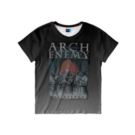 Детская футболка 3D с принтом Arch Enemy в городе Новоалтайск, 100% гипоаллергенный полиэфир | прямой крой, круглый вырез горловины, длина до линии бедер, чуть спущенное плечо, ткань немного тянется | alissa white gluz | arch enemy | алисса уайт глаз | арч энеми