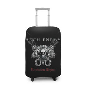Чехол для чемодана 3D с принтом Arch Enemy в городе Новоалтайск, 86% полиэфир, 14% спандекс | двустороннее нанесение принта, прорези для ручек и колес | alissa white gluz | arch enemy | алисса уайт глаз | арч энеми