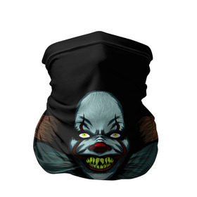 Бандана-труба 3D с принтом Clown в городе Новоалтайск, 100% полиэстер, ткань с особыми свойствами — Activecool | плотность 150‒180 г/м2; хорошо тянется, но сохраняет форму | Тематика изображения на принте: horror | pennywise | stephen king | клоун | оно | пеннивайз | стивен кинг | ужасы | хоррор