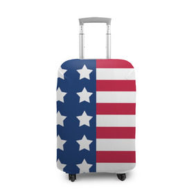 Чехол для чемодана 3D с принтом USA Flag в городе Новоалтайск, 86% полиэфир, 14% спандекс | двустороннее нанесение принта, прорези для ручек и колес | star | usa | америка | белый | звезды | красный | линии | полосы | популярные | синий | сша | триколор | туристические | флаг | цвет | штаты