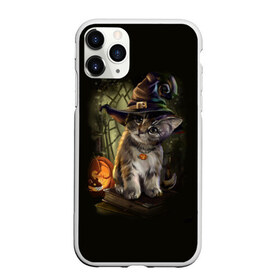 Чехол для iPhone 11 Pro матовый с принтом Ведьмин котенок в городе Новоалтайск, Силикон |  | jack | ведьма | кот | котенок | кошка | тыква | хэллоуин