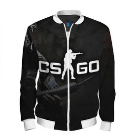 Мужской бомбер 3D с принтом CS GO в городе Новоалтайск, 100% полиэстер | застегивается на молнию, по бокам два кармана без застежек, по низу бомбера и на воротнике - эластичная резинка | cs go | компьютерная игра (шутер от первого лица) | культовая игра