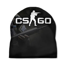 Шапка 3D с принтом CS GO в городе Новоалтайск, 100% полиэстер | универсальный размер, печать по всей поверхности изделия | cs go | компьютерная игра (шутер от первого лица) | культовая игра