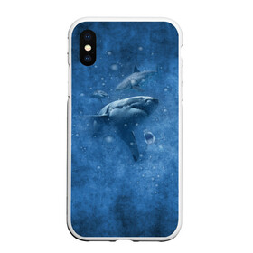 Чехол для iPhone XS Max матовый с принтом Shark в городе Новоалтайск, Силикон | Область печати: задняя сторона чехла, без боковых панелей | fish | ocean | акула | вода | животные | море | океан | рыба | челюсти
