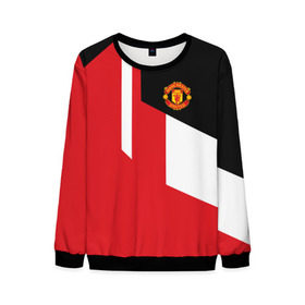 Мужской свитшот 3D с принтом Manchester United 2018 New в городе Новоалтайск, 100% полиэстер с мягким внутренним слоем | круглый вырез горловины, мягкая резинка на манжетах и поясе, свободная посадка по фигуре | emirates | fc | manchester united | абстракция | геометрия | зож | клуб | линии | манчестер юнайтед | модные | мяч | россии | спорт | спортивные | стиль | тренды | футбол | футбольный клуб | экстрим | эмблема