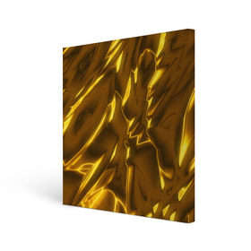 Холст квадратный с принтом Золотые разводы в городе Новоалтайск, 100% ПВХ |  | abstraction | gold | rich | texture | богатство | золотая абстракция | золото | кубики | текстура