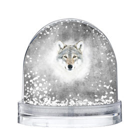 Водяной шар с принтом Wolf в городе Новоалтайск, Пластик | Изображение внутри шара печатается на глянцевой фотобумаге с двух сторон | animal | snow | волк | животные | снег | хищник