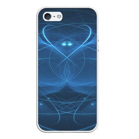Чехол для iPhone 5/5S матовый с принтом Blue fractal в городе Новоалтайск, Силикон | Область печати: задняя сторона чехла, без боковых панелей | Тематика изображения на принте: art | background | beautiful | color | festive | fractal | lines | photo | picture | smooth | strange | style