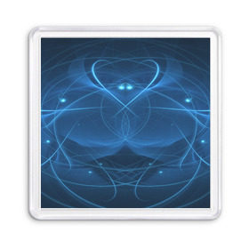 Магнит 55*55 с принтом Blue fractal в городе Новоалтайск, Пластик | Размер: 65*65 мм; Размер печати: 55*55 мм | Тематика изображения на принте: art | background | beautiful | color | festive | fractal | lines | photo | picture | smooth | strange | style
