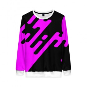 Женский свитшот 3D с принтом Pink geometry в городе Новоалтайск, 100% полиэстер с мягким внутренним слоем | круглый вырез горловины, мягкая резинка на манжетах и поясе, свободная посадка по фигуре | abstraction | engine | pattern | абстракция | геометрия | графики | движение | краска | текстура | чертежи | штрихи
