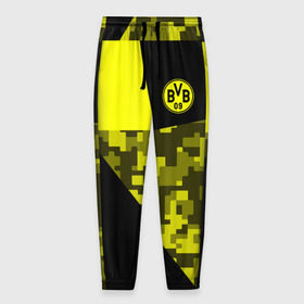 Мужские брюки 3D с принтом Borussia Dortmund 2018 Sport в городе Новоалтайск, 100% полиэстер | манжеты по низу, эластичный пояс регулируется шнурком, по бокам два кармана без застежек, внутренняя часть кармана из мелкой сетки | Тематика изображения на принте: боруссия | дортмунд