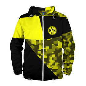 Мужская ветровка 3D с принтом Borussia Dortmund 2018 Sport в городе Новоалтайск, 100% полиэстер | подол и капюшон оформлены резинкой с фиксаторами, два кармана без застежек по бокам, один потайной карман на груди | боруссия | дортмунд
