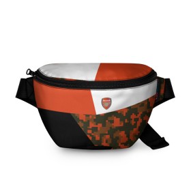 Поясная сумка 3D с принтом FC Arsenal 2018 Sport в городе Новоалтайск, 100% полиэстер | плотная ткань, ремень с регулируемой длиной, внутри несколько карманов для мелочей, основное отделение и карман с обратной стороны сумки застегиваются на молнию | fc | fc arsenal | fly emirates | ronaldo | абстракция | арсен  ал | геометрия | зож | клуб | линии | мода | модные | мяч | реал | спорт | спортивные | стиль | тренды | футбол | футбольный клуб | экстрим | эмблема