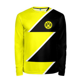 Мужской лонгслив 3D с принтом Borussia Dortmund 2018 Storm в городе Новоалтайск, 100% полиэстер | длинные рукава, круглый вырез горловины, полуприлегающий силуэт | боруссия | дортмунд