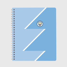 Тетрадь с принтом Manchester city 2018 Storm в городе Новоалтайск, 100% бумага | 48 листов, плотность листов — 60 г/м2, плотность картонной обложки — 250 г/м2. Листы скреплены сбоку удобной пружинной спиралью. Уголки страниц и обложки скругленные. Цвет линий — светло-серый
 | Тематика изображения на принте: emirates | fc | manchester city | абстракция | геометрия | зож | клуб | линии | манчестер сити | мода | модные | мяч | спорт | спортивные | стиль | тренды | флаг россии | футбол | футбольный клуб | экстрим | эмблема