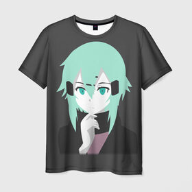 Мужская футболка 3D с принтом Sword Art Online - Sinon в городе Новоалтайск, 100% полиэфир | прямой крой, круглый вырез горловины, длина до линии бедер | sword art online | аниме | кирито. | мастер меча | мастер меча онлайн | синон