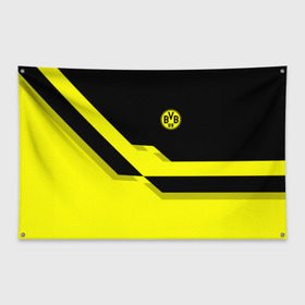 Флаг-баннер с принтом FC Borussia Dortmund 2018 в городе Новоалтайск, 100% полиэстер | размер 67 х 109 см, плотность ткани — 95 г/м2; по краям флага есть четыре люверса для крепления | боруссия | дортмунд