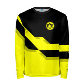 Мужской лонгслив 3D с принтом FC Borussia Dortmund 2018 в городе Новоалтайск, 100% полиэстер | длинные рукава, круглый вырез горловины, полуприлегающий силуэт | боруссия | дортмунд