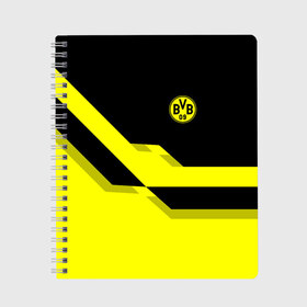 Тетрадь с принтом FC Borussia Dortmund 2018 в городе Новоалтайск, 100% бумага | 48 листов, плотность листов — 60 г/м2, плотность картонной обложки — 250 г/м2. Листы скреплены сбоку удобной пружинной спиралью. Уголки страниц и обложки скругленные. Цвет линий — светло-серый
 | Тематика изображения на принте: боруссия | дортмунд
