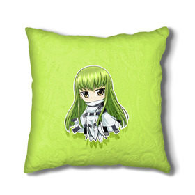Подушка 3D с принтом Code Geass - С.С. в городе Новоалтайск, наволочка – 100% полиэстер, наполнитель – холлофайбер (легкий наполнитель, не вызывает аллергию). | состоит из подушки и наволочки. Наволочка на молнии, легко снимается для стирки | гиас | код гиас | лилуш | сиси