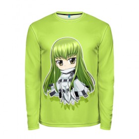Мужской лонгслив 3D с принтом Code Geass - С.С. в городе Новоалтайск, 100% полиэстер | длинные рукава, круглый вырез горловины, полуприлегающий силуэт | гиас | код гиас | лилуш | сиси