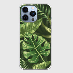 Чехол для iPhone 13 Pro с принтом Доисторический лес в городе Новоалтайск,  |  | Тематика изображения на принте: vppdgryphon | арт | краска | лес | папоротник | прикольные | тропики | цветные | цветок | цветы