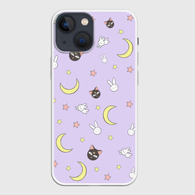 Чехол для iPhone 13 mini с принтом Сейлор Мур в городе Новоалтайск,  |  | Тематика изображения на принте: cat | sailor moon | киса | кот | луна | сейлор мун | сэйлор мун