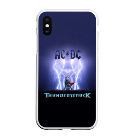Чехол для iPhone XS Max матовый с принтом AC DC Тор молнии в городе Новоалтайск, Силикон | Область печати: задняя сторона чехла, без боковых панелей | ac dc | acdc | ангус янг | блюз рок | группа | крис слэйд | рок | рок н ролл | стиви янг | хард рок | эксл роуз