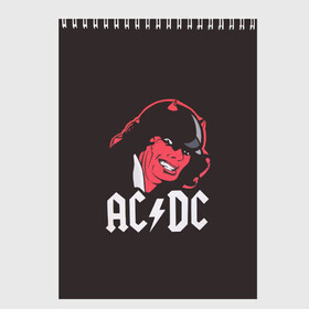 Скетчбук с принтом Чёрт AC DC в городе Новоалтайск, 100% бумага
 | 48 листов, плотность листов — 100 г/м2, плотность картонной обложки — 250 г/м2. Листы скреплены сверху удобной пружинной спиралью | ac dc | acdc | ангус янг | блюз рок | крис слэйд | рок группа | рок н ролл | стиви янг | хард рок | эксл роуз