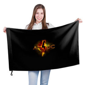 Флаг 3D с принтом AC/DC огонь в городе Новоалтайск, 100% полиэстер | плотность ткани — 95 г/м2, размер — 67 х 109 см. Принт наносится с одной стороны | ac dc | acdc | ангус янг | блюз рок | крис слэйд | надпись | рок группа | рок н ролл | стиви янг | хард рок | эксл роуз