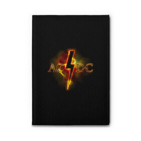 Обложка для автодокументов AC/DC огонь: в городе Новоалтайск, натуральная кожа | размер 19,9*13 см; внутри 4 больших “конверта” для документов и один маленький отдел — туда идеально встанут права | ac dc | acdc | ангус янг | блюз рок | крис слэйд | надпись | рок группа | рок н ролл | стиви янг | хард рок | эксл роуз
