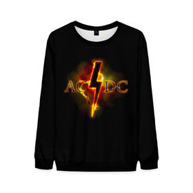 Мужской свитшот 3D с принтом AC/DC огонь в городе Новоалтайск, 100% полиэстер с мягким внутренним слоем | круглый вырез горловины, мягкая резинка на манжетах и поясе, свободная посадка по фигуре | ac dc | acdc | ангус янг | блюз рок | крис слэйд | надпись | рок группа | рок н ролл | стиви янг | хард рок | эксл роуз