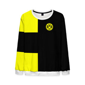 Мужской свитшот 3D с принтом FC Borussia Dortmund Black в городе Новоалтайск, 100% полиэстер с мягким внутренним слоем | круглый вырез горловины, мягкая резинка на манжетах и поясе, свободная посадка по фигуре | Тематика изображения на принте: боруссия | дортмунд