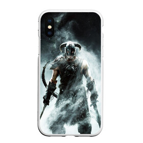 Чехол для iPhone XS Max матовый с принтом Skyrim в городе Новоалтайск, Силикон | Область печати: задняя сторона чехла, без боковых панелей | elder scrolls | дракон | игра | свитки | скайрим
