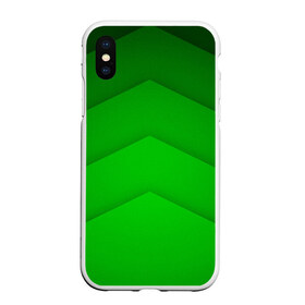 Чехол для iPhone XS Max матовый с принтом GREEN STRIPES ЗЕЛЁНЫЕ ПОЛОСЫ в городе Новоалтайск, Силикон | Область печати: задняя сторона чехла, без боковых панелей | абстракция | геометрия | зеленый | модные.мода | пирамиды | полосы.линии | тренды | треугольники | узоры