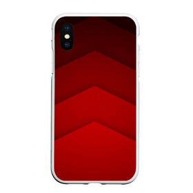 Чехол для iPhone XS Max матовый с принтом Красные полосы в городе Новоалтайск, Силикон | Область печати: задняя сторона чехла, без боковых панелей | абстракция | геометрия | красный | модные.мода | оттенки | пирамиды | полосы.линии | тренды | треугольники | узоры