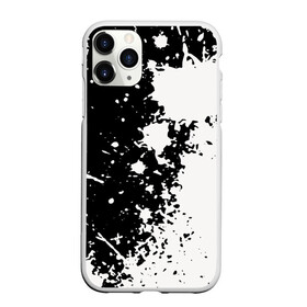 Чехол для iPhone 11 Pro матовый с принтом Брызги краски в городе Новоалтайск, Силикон |  | абстракция | белое | брызги | краска | пятно | черное