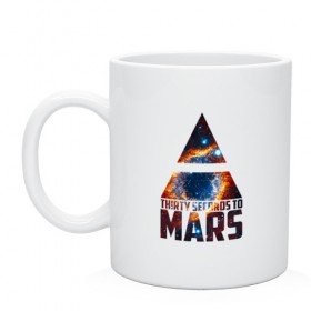 Кружка с принтом Thirty Seconds to Mars космос в городе Новоалтайск, керамика | объем — 330 мл, диаметр — 80 мм. Принт наносится на бока кружки, можно сделать два разных изображения | Тематика изображения на принте: 