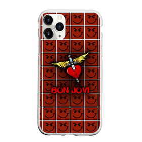 Чехол для iPhone 11 Pro матовый с принтом Смайлы Bon Jovi в городе Новоалтайск, Силикон |  | Тематика изображения на принте: bon jovi | бон | бон джови | глэм | группа | джови | джон | рок | хард